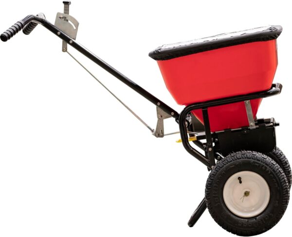 6a45bae5592b448683164ceba5e2ae16 Buyers Products 3039632R Grounds Keeper Commercial Walk Behind Push Spreader, 100lb Capacity, For Salt, Ice & Snow Melt, Included Grate & Cover With Enclosed Gearbox for Protection