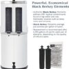 Travel Berkey Gravity-Fed Water Filter with 2 Black Berkey Purification Elements & Berkey Primer Combo Set