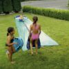 TEAM MAGNUS 31ft Slip n Slide with 500CL Inflatable Crash pad. Slip and Slide for Kids Ages 8-12 in Heavier, 0.22mm PVC with Adjustable sprinklers (372" L x 63" W x 10" H)
