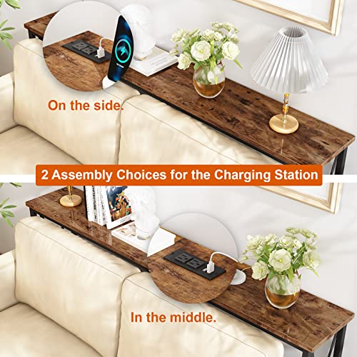 6b765698527d402984db3cbd500aa920 SUPERJARE 70 Inch Console Table with 2 Outlet and 2 USB Ports