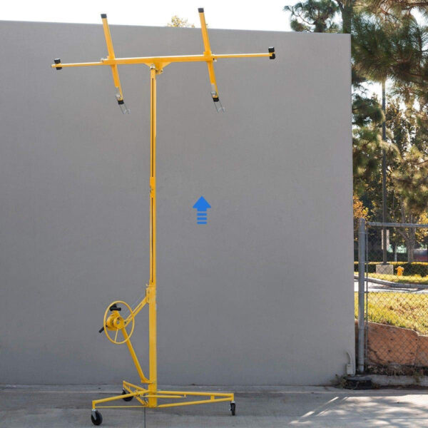 6b86d6eb57894b1b8c5a27c05b3de57f Drywall Lift 11' Yellow Rolling Sheetrock Panel Hoist Jack