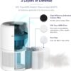 Air Purifier for Home Allergies Pets Hair in Bedroom & Standing Fan for Bedroom, 82ft CirculAir 120° Oscillating Fan