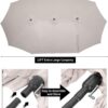 15ft Patio Umbrella with Solar Lights, Large Double Umbrella Outdoor, Rectangle 180''x106'' Umbrellas with 156 PCS LED Lights and Crank Handle for Backyard Deck Pool Shade in Black(1.9" Pole)