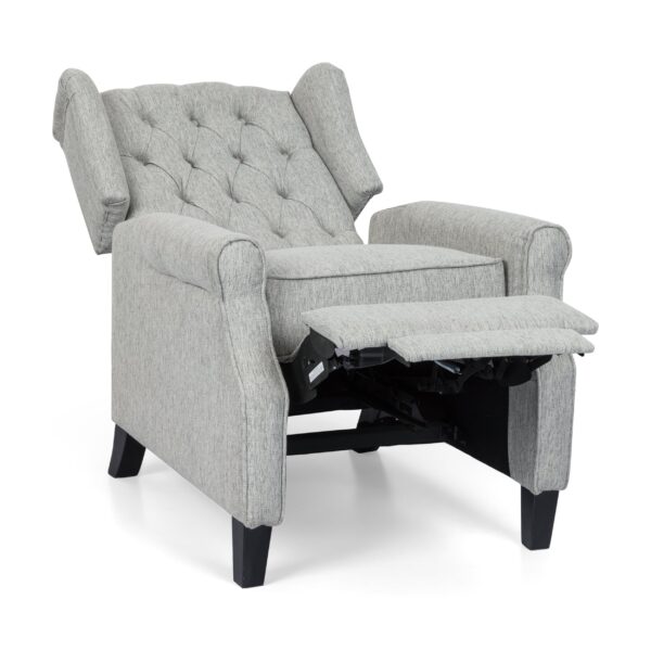6bad78328d7a4607a13e41c45cd65334 Breyon Contemporary Tufted Fabric Push Back Recliner