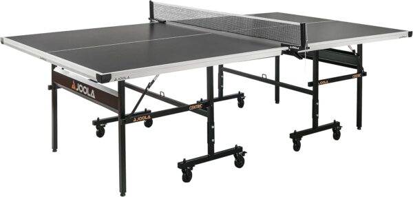 6be667e322d8440db52d44633f30c705 JOOLA Inside Professional MDF Indoor Ping Pong Table with Quick Clamp Table Tennis Net and Post Set - 10 Minute Easy Assembly - Tournament Quality - Foldable with Single Player Playback Mode