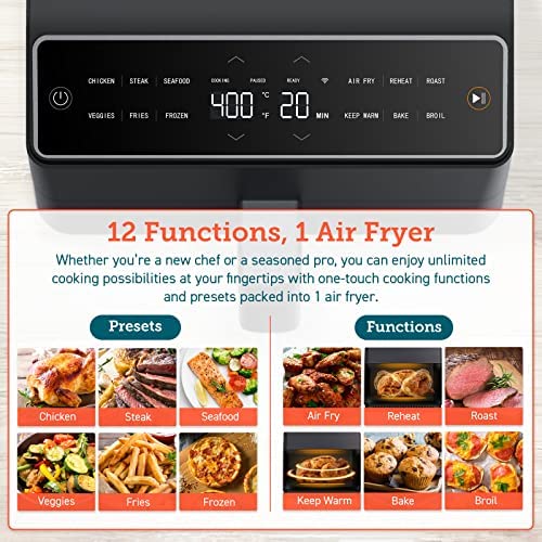 6c814c9d4b954139a785eee9fe0075fc Air Fryer 6.8Qt, Dual Blaze with 360 ThermoIQ Tech