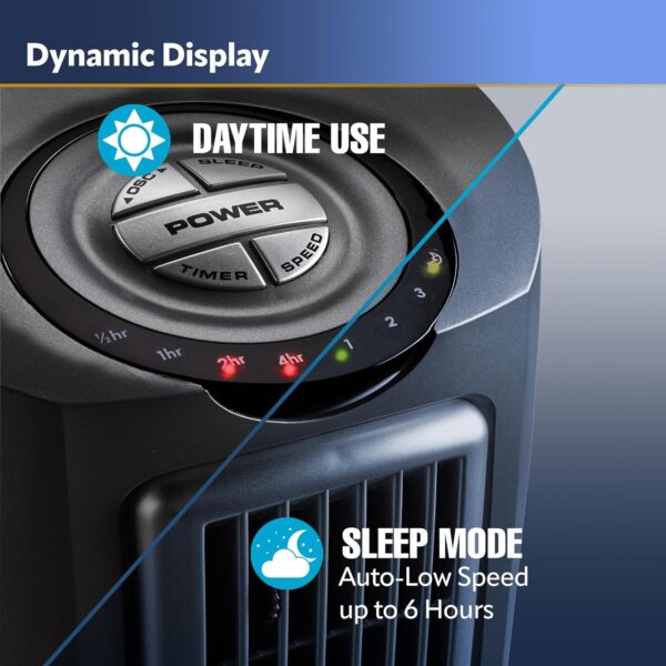 6d668f26026e48a3aad7afe757ad063b LASKO Elevation 42”-54” Adjustable Height Pedestal Tower Fans for Home, 31 ft/s Airflow, Quiet 28 dB on Low, 90° Oscillation, 12 Hour Timer, Remote Control, Black, EST100