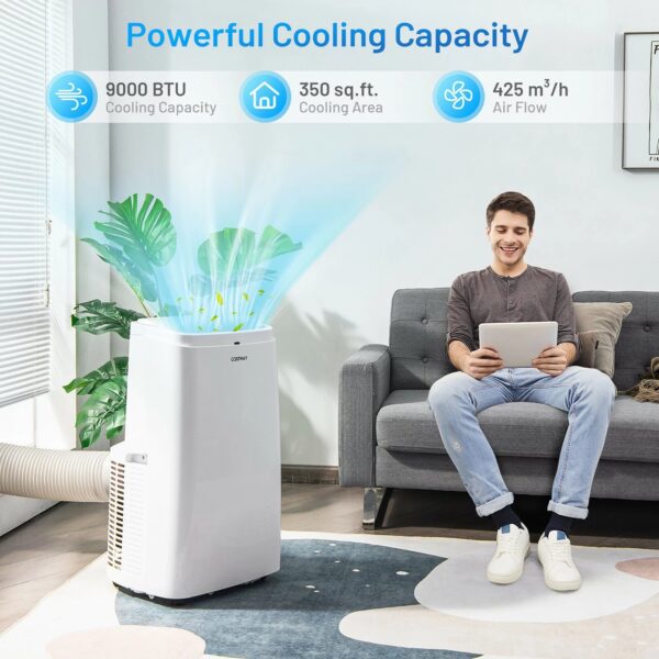 6d897b4b2f724426ae098ed2b0e14dbf Costway 6350 BTU (9000BTU ASHRAE) Portable Air Conditioner 3-in-1 Air Cooler Fan Dehumidifier w/ Remote