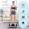 Vibration Plate Fitness Platform Exercise Machine Vibrating Lymphatic Drainage Shaking Full Body Shaker Workout Vibrate Stand Shake Board Sport Gym for Weight Loss Fat Burner for Women Men