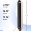 Dreo Tower Fan for Bedroom, 42 Inch 120° Oscillating Fan, 25dB Quiet DC Motor, 28ft/s Velocity Bladeless Standing Fan with 12 Speeds, 4 Modes, 12H Timer Cooling Fans for Home, Living Room, Pilot Max S