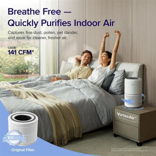 6e79b5c4c69342e7bd2ec9ecb57c93d4 Air Purifier for Home Allergies Pets Hair in Bedroom & Standing Fan for Bedroom, 82ft CirculAir 120° Oscillating Fan