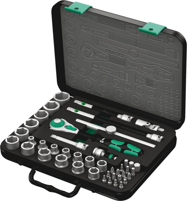 6e9e8ed194a04ef2873f395cc01c1389 5003594001 8100 SB 2 Zyklop 3/8" Metric Ratchet Set ( Piece of 43)