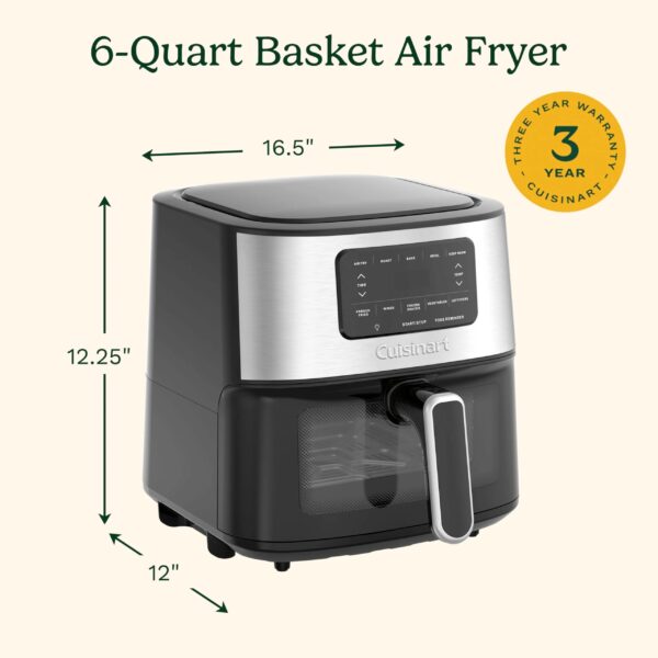 6f2d7655b679440fafa978cf5151ebd5 Cuisinart Air Fryer Oven, 6-Qt Basket Stainless Steel Air Fryer