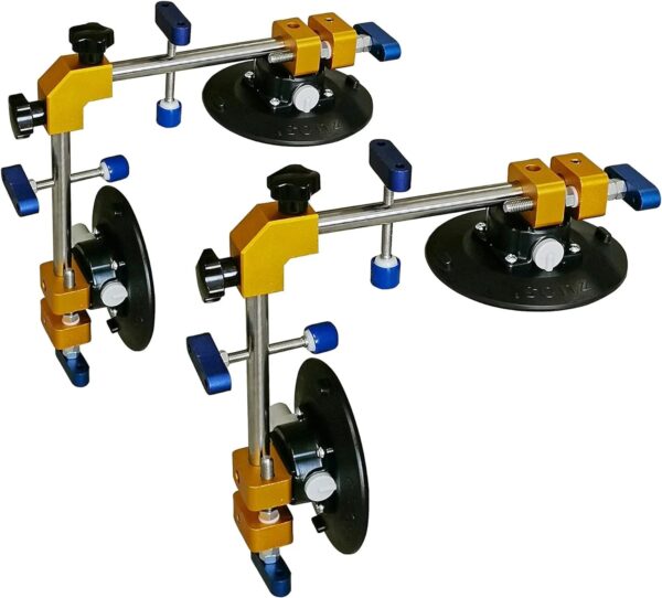 6f4aacbe41244a0a9ba4766797f59cc4 Angle 90 Degree Countertop Seam Setter with 6" Suction Cup for Seam Joining & Leveling/Professional Countertop, granite . Stone, Marble Slab Installation. (2 PACK) (6" seam setter)