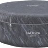 Bestway SaluSpa Fiji AirJet Large Round 2 to 4 Person Inflatable Hot Tub Portable Outdoor Spa with 120 AirJets and EnergySense Cover, Grey