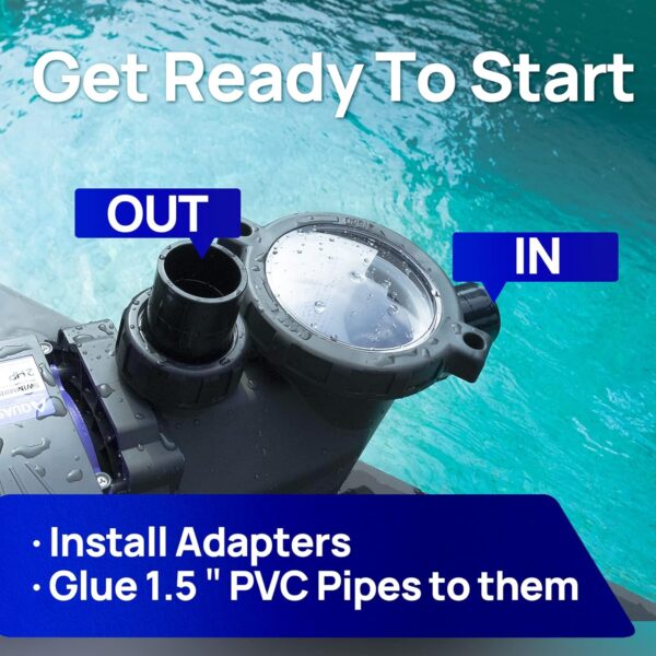 70a46cc60e7444dca3b5d04c81ad1f18 AQUASTRONG In/Above Ground Pool Pump, High Flow (with Timer, 2HP, 8917 GPH, 220V)