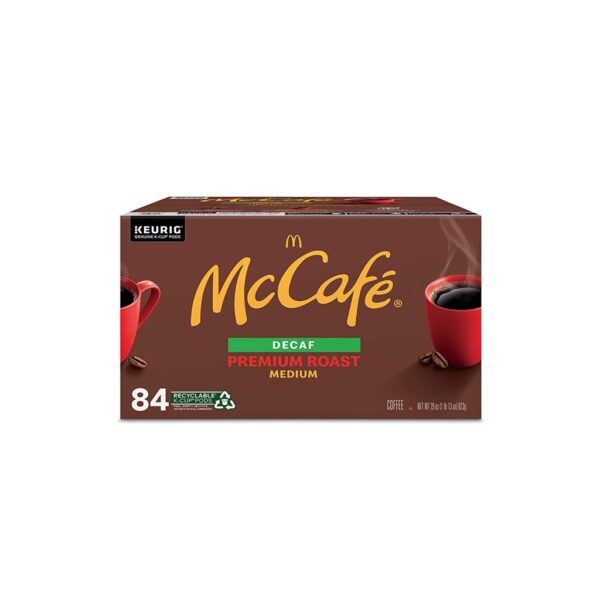 70b8215eb9e14b5aa54bc6fd2d9dbcac McCafe Decaf Medium Roast K-Cup Coffee Pods, 84 Count, 100% Arabica, Recyclable, Kosher