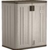 Suncast 2-Shelf Resin Base Cabinet, Platinum Metallic