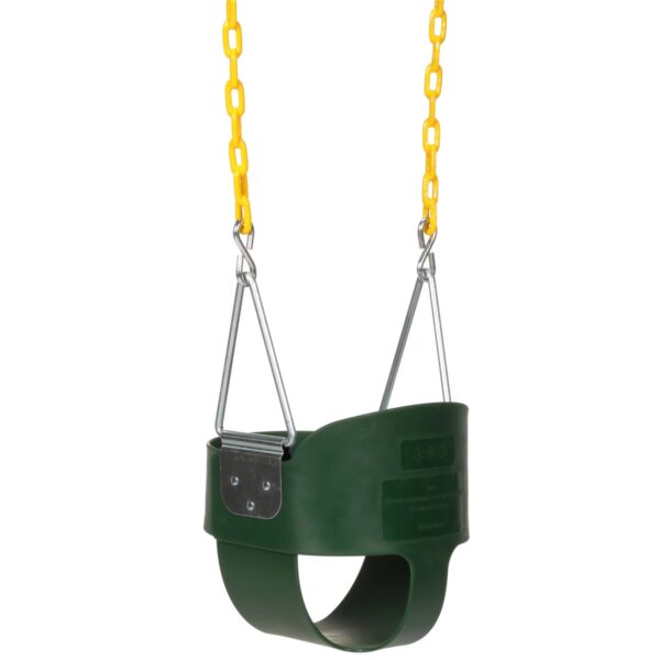 Eastern Jungle Gym Heavy Duty High Back Toddler Bucket Swing Seat, Green