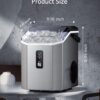 Nugget Ice Makers Countertop, Pebble Ice Makers with Soft Chewable Ice, Ready in 6 Mins, 35lbs/24H, One-Click Operation, Self Cleaning, Portable Ice Maker Machine for Home/Kitchen/RV/Camping