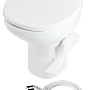 Thetford Aqua-Magic Style II RV Toilet w/ Hand Sprayer, High, White, 42060,17-7/8 x 20 x 15 in