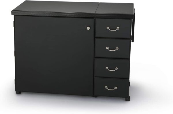 716afb25f4b84cbbbb095fd7241ed396 Sewing Cabinet for Sturdy Sewing, Cutting, Quilting, and Crafting with Storage and Airlift, Black Finish
