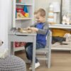 Wooden Lift-Top Desk & Chair - Honey