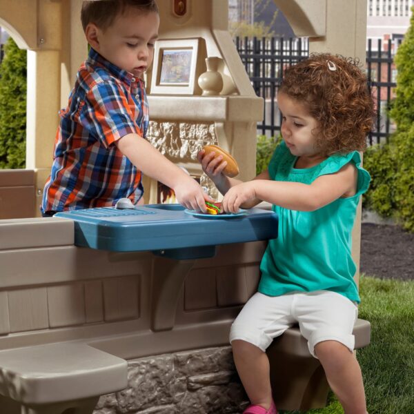 Step2 Charming Cottage Brown Toddler Plastic Playhouse for Kids Outdoor Toys