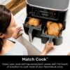 DZ401 Foodi 10 Quart 6-in-1 DualZone XL 2-Basket Air Fryer with 2 Independent Frying Baskets, Match Cook & Smart Finish to Roast, Broil, Dehydrate for Quick, Easy Family-Sized Meals, Grey