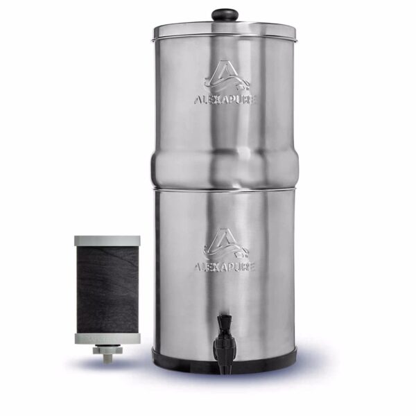 Alexapure Pro Stainless Steel Water Filtration System - 5,000 Gallon Throughput Capacity