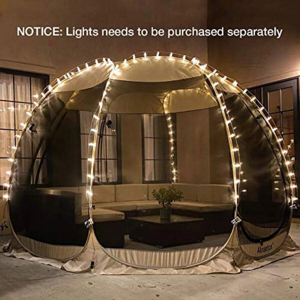 Alvantor Screen House Room Camping Tent Outdoor Canopy Dining Gazebo Pop Up Sun Shade Shelter 10 Mesh Walls Not Waterproof Beige 15'x15'