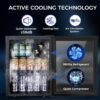 Mini Fridge 130 Can Beverage Refrigerator Cooler, 3.2 Cu.Ft Drink Fridge for Soda Wine Beer, Adjustable Temperature Control for Home Office, Black