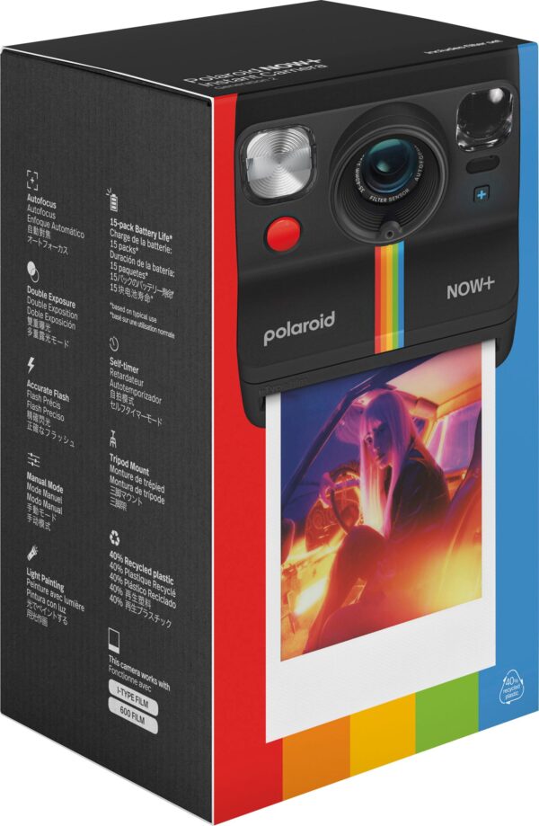 Polaroid - Now+ Instant Film Camera Generation 2 - Black
