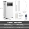 Costway 6450 BTU (10000BTU ASHRAE) Portable Air Conditioner 3-in-1 Air Cooler with Remote Control