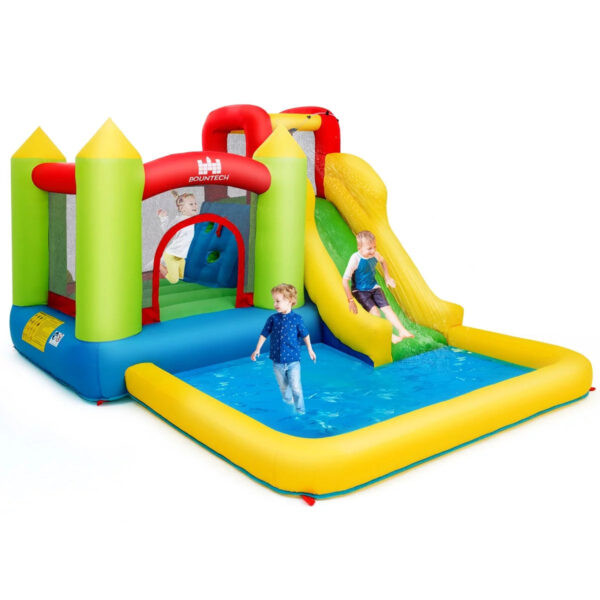 73e88859e42b457bb4206d3113e21572 Costway Inflatable Bounce House Water Slide Jump Bouncer Climbing Wall Splash Pool Blower Excluded