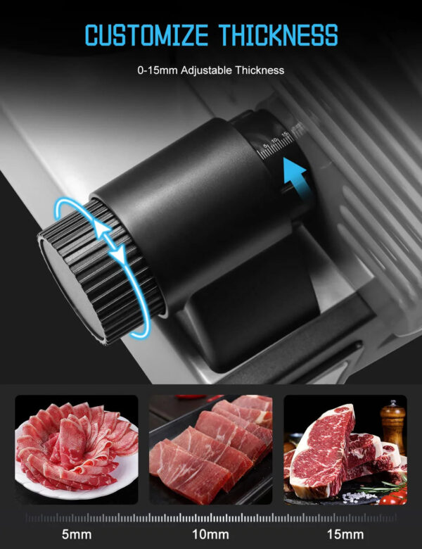 7478980f1bc9479980476e0382af33fe TOKASS Electric Deli Food Slicer with 7.5’’ Stainless Steel Blade