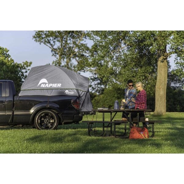 Napier 19 Series Backroadz Full Size Long Bed 2 Person Truck Tent, Gray/Green