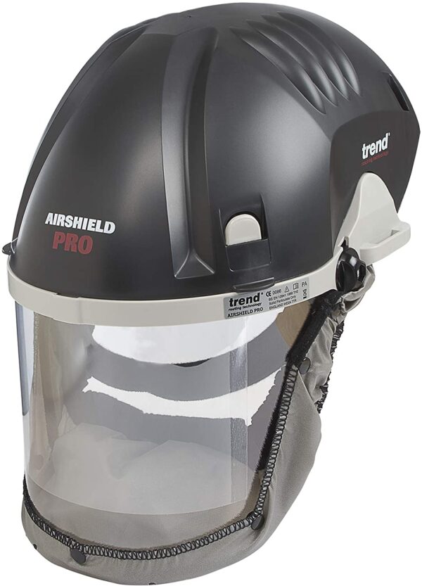 74e01cec1220417eaee8c2371197cb96 AIR/PRO Respirator and Face Shield Protection, Black, 230V