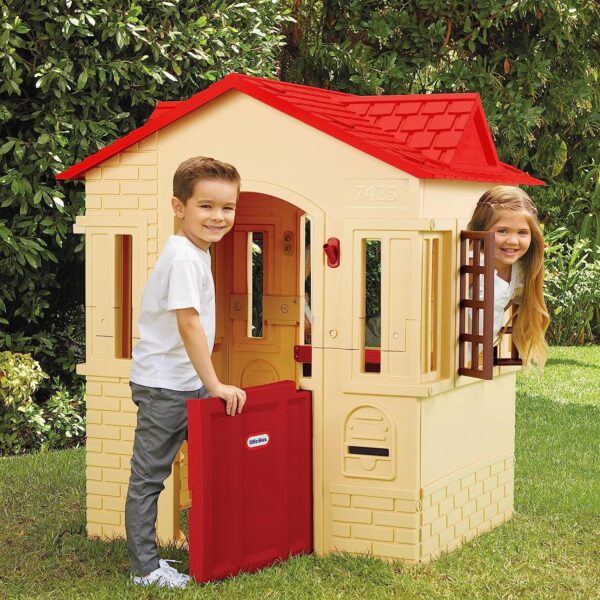 752c0d1258564581a8ac4e5fabab0ffe Cape Cottage Playhouse with Working Door, Windows, and Shutters - Tan, Toddlers Ages 2+ Years