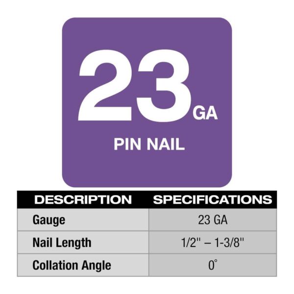 M12 12-Volt 23-Gauge Lithium-Ion Cordless Pin Nailer with M12 2.0 Ah Battery 2540-20-48-11-2420