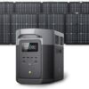 Portable Power Station DELTA 2 Max, 2400W LFP Solar Generator, Full Charge in 1 Hr, 2048Wh Solar Powered Generator for Home Backup(Solar Panel Optional)