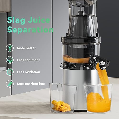 75736ea861b7422eb31fe4bac69d2977 Masticating Juicer, 300W Professional Slow Juicer with 3.5-inch Large Feed Chute