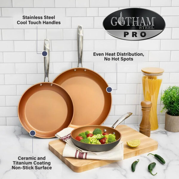 Professional 13-Piece Hard Anodized Aluminum Ti-Ceramic Nonstick Cookware Set