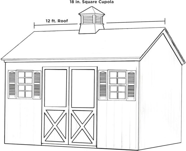 75b1bcc31cc440b1a457d36a492ba727 Good Directions 2126CV Coventry Vinyl Cupola, 26" square x 35" high, White