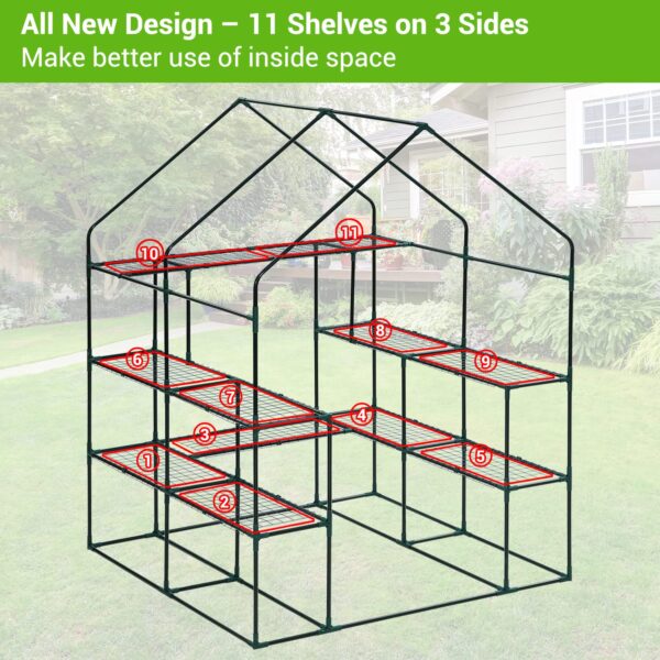 75b3804e6a7d45b98b79da4bcfad5ae1 Ohuhu Greenhouse for Outdoors with Screen Windows