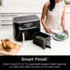 DZ401 Foodi 10 Quart 6-in-1 DualZone XL 2-Basket Air Fryer with 2 Independent Frying Baskets, Match Cook & Smart Finish to Roast, Broil, Dehydrate for Quick, Easy Family-Sized Meals, Grey
