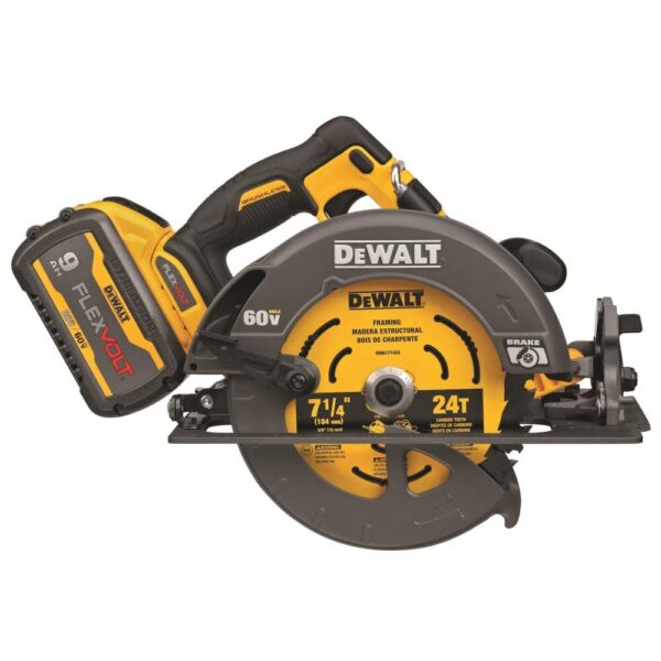 FLEXVOLT 60V MAX 7-1/4" Circular Saw Kit with Brake Brushless DCS578X2 from