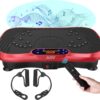 Vibration Plate Fitness Platform Exercise Machine Vibrating Lymphatic Drainage Shaking Full Body Shaker Workout Vibrate Stand Shake Board Sport Gym for Weight Loss Fat Burner for Women Men