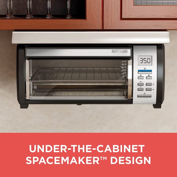 75fd5c0b9b444548982bf8564de4c896 Spacemaker Under-Counter Toaster Oven, Black/Stainless Steel, TROS1000D