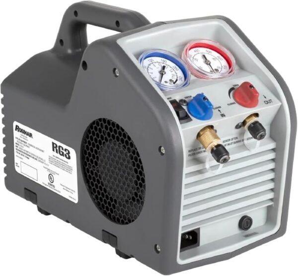 760ed0015894486faea13377de421982 (Portable Refrigerant Recovery Machine – 115V, 60Hz, for Both Liquid and Vapor Refrigerant, White-Robinair